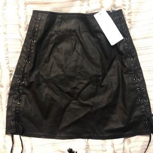French connection leather looking skirt